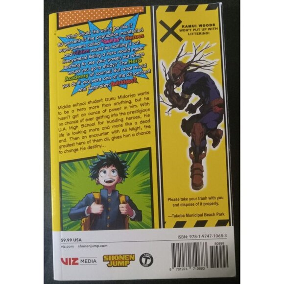 My Hero Academia Vol 1 by Kohei Horikoshi – Viz Manga PB VG+ - Picture 2 of 2